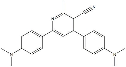 2-Methyl-4,6-bis(4-dimethylaminophenyl)pyridine-3-carbonitrile Struktur