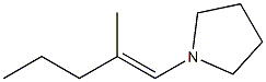 1-(2-Methyl-1-pentenyl)pyrrolidine Structure