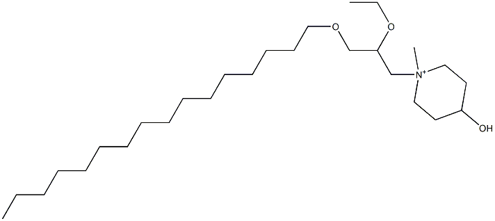 1-(2-Ethoxy-3-hexadecyloxypropyl)-4-hydroxy-1-methylpiperidinium Struktur