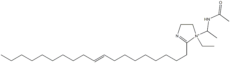 1-[1-(Acetylamino)ethyl]-1-ethyl-2-(9-nonadecenyl)-2-imidazoline-1-ium Struktur