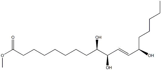 (9R,10R,11E,13R)-9,10,13-Trihydroxy-11-octadecenoic acid methyl ester Struktur