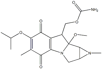 8-[[(Aminocarbonyl)oxy]methyl]-1,1a,2,8,8a,8b-hexahydro-6-isopropoxy-8a-methoxy-1,5-dimethylazirino[2',3':3,4]pyrrolo[1,2-a]indole-4,7-dione Struktur