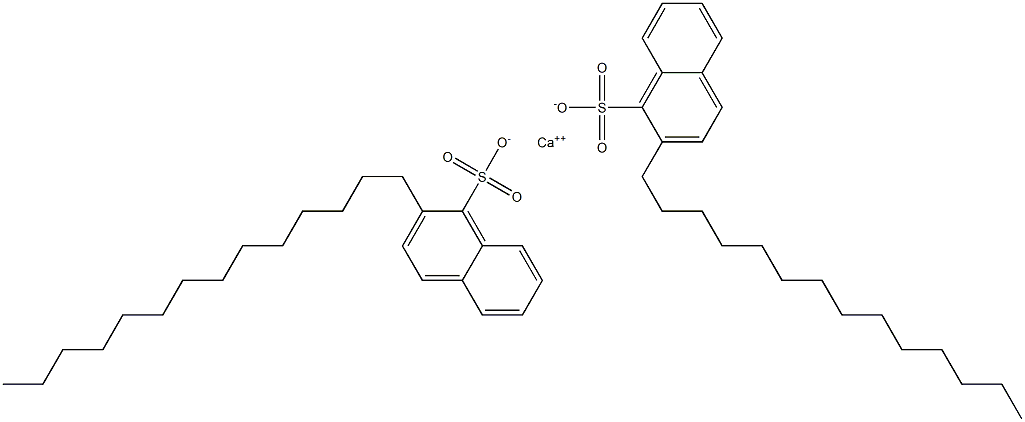 Bis(2-tetradecyl-1-naphthalenesulfonic acid)calcium salt Struktur