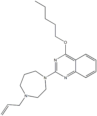 4-(Pentyloxy)-2-[[hexahydro-4-(2-propenyl)-1H-1,4-diazepin]-1-yl]quinazoline Struktur