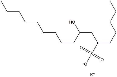 8-Hydroxyheptadecane-6-sulfonic acid potassium salt Struktur