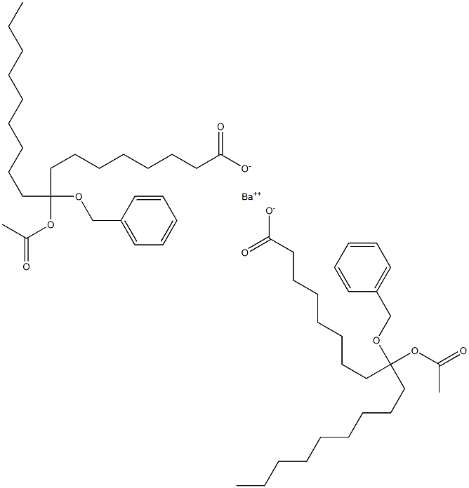 Bis(9-benzyloxy-9-acetyloxystearic acid)barium salt Struktur