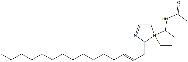 1-[1-(Acetylamino)ethyl]-1-ethyl-2-(2-pentadecenyl)-3-imidazoline-1-ium Struktur