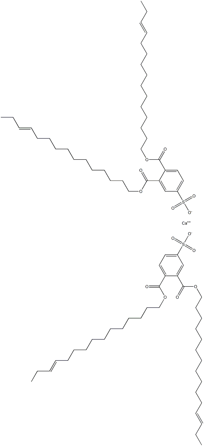 Bis[3,4-di(12-pentadecenyloxycarbonyl)benzenesulfonic acid]calcium salt Struktur