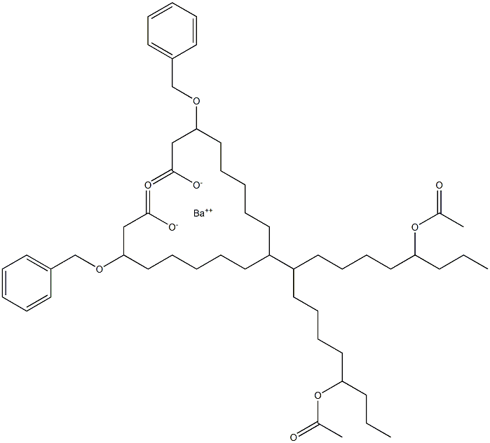 Bis(3-benzyloxy-15-acetyloxystearic acid)barium salt Struktur