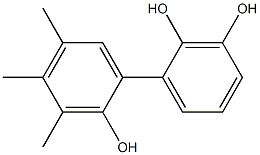 3',4',5'-Trimethyl-1,1'-biphenyl-2,2',3-triol Struktur