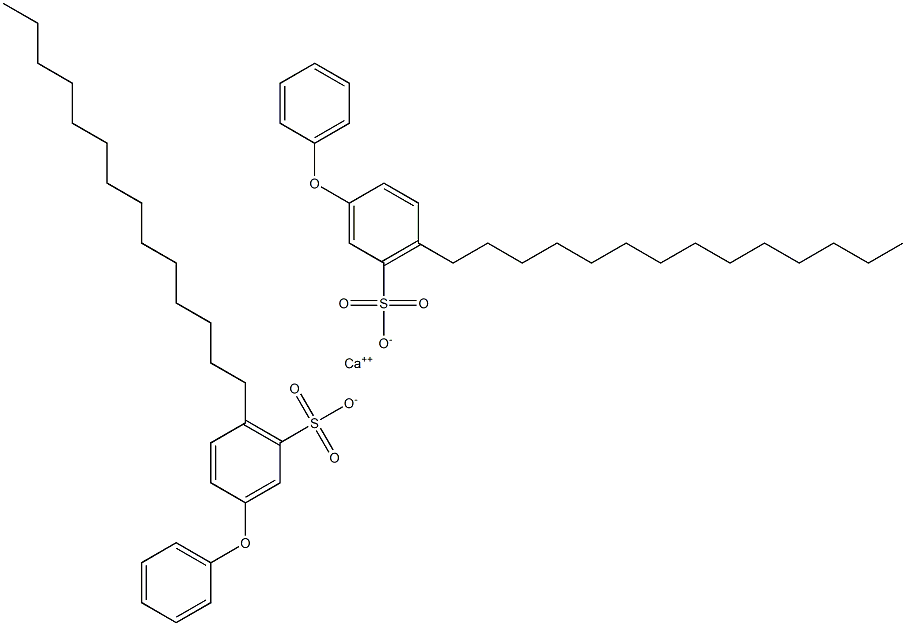 Bis(3-phenoxy-6-tetradecylbenzenesulfonic acid)calcium salt Struktur