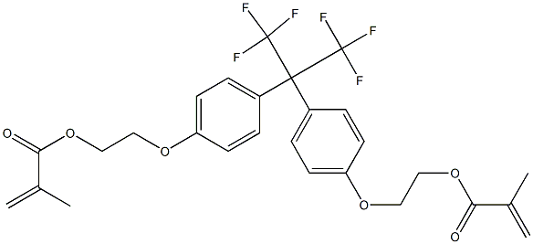 2,2-Bis[4-(2-methacryloyloxyethoxy)phenyl]-1,1,1,3,3,3-hexafluoropropane Struktur