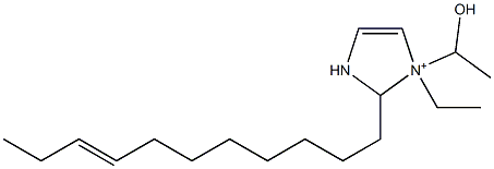 1-Ethyl-1-(1-hydroxyethyl)-2-(8-undecenyl)-4-imidazoline-1-ium Struktur