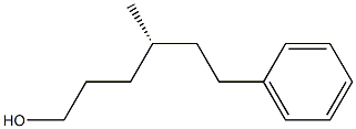 [R,(+)]-4-Methyl-6-phenyl-1-hexanol Struktur