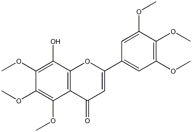 8-Hydroxy-3',4',5,5',6,7-hexamethoxyflavone Struktur