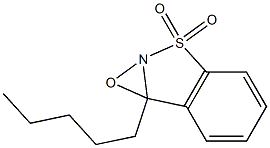 7b-Pentyl-7bH-oxazirino[2,3-b][1,2]benzisothiazole 3,3-dioxide Struktur