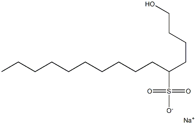 1-Hydroxypentadecane-5-sulfonic acid sodium salt Struktur