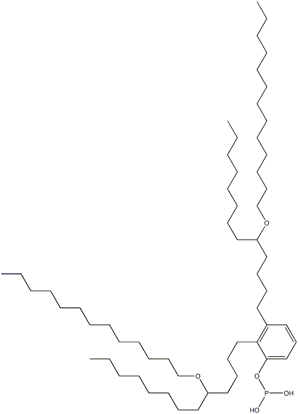 Phosphorous acid bis[5-(tridecyloxy)tridecyl]phenyl ester Struktur