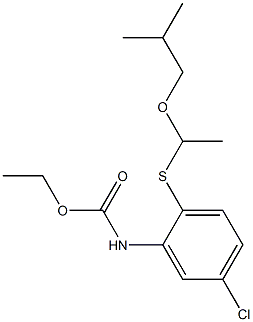 N-[2-(1-Isobutoxyethylthio)-5-chlorophenyl]carbamic acid ethyl ester Struktur