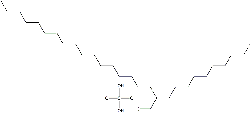 Sulfuric acid 2-decylnonadecyl=potassium salt Struktur