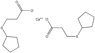 Bis[3-(cyclopentylthio)propionic acid]calcium salt Struktur