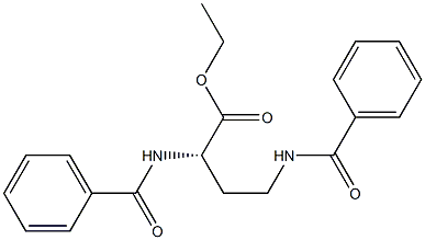 [S,(-)]-2,4-Di(benzoylamino)butyric acid ethyl ester Struktur