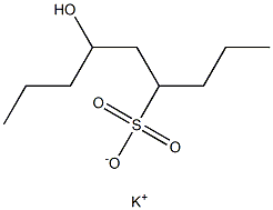 6-Hydroxynonane-4-sulfonic acid potassium salt Struktur