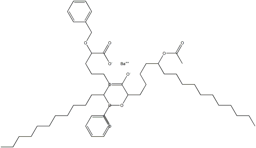 Bis(2-benzyloxy-7-acetyloxystearic acid)barium salt Struktur