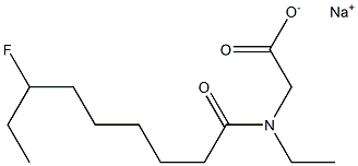 N-Ethyl-N-(7-fluorononanoyl)glycine sodium salt Struktur