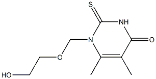 1-(2-Hydroxyethoxymethyl)-6-methylthiothymine Struktur