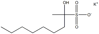 2-Hydroxynonane-2-sulfonic acid potassium salt Struktur