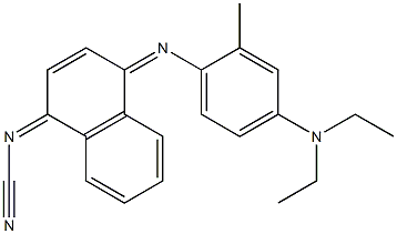 [[4-[[2-Methyl-4-(diethylamino)phenyl]imino]naphthalen-1(4H)-ylidene]amino] cyanide Struktur