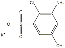 3-Amino-2-chloro-5-hydroxybenzenesulfonic acid potassium salt Struktur