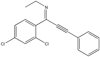 N-Ethyl-1-(2,4-dichlorophenyl)-3-phenyl-2-propyn-1-imine Struktur