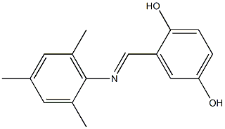 N-(2,5-Dihydroxybenzylidene)-2,4,6-trimethylbenzenamine Struktur