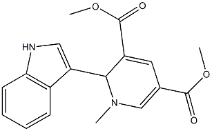 1,2-Dihydro-1-methyl-2-(1H-indol-3-yl)pyridine-3,5-dicarboxylic acid dimethyl ester Struktur