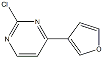 2-Chloro-4-(3-furanyl)pyrimidine Struktur