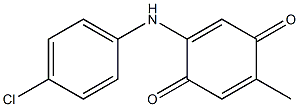 2-Methyl-5-[(4-chlorophenyl)amino]-1,4-benzoquinone Struktur