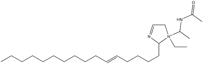 1-[1-(Acetylamino)ethyl]-1-ethyl-2-(5-hexadecenyl)-3-imidazoline-1-ium Struktur