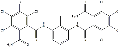 N,N''-(2-Methyl-1,3-phenylene)bis(3,4,5,6-tetrachlorophthalamide) Struktur