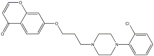 7-[3-[4-(2-Chlorophenyl)-1-piperazinyl]propyloxy]-4H-1-benzopyran-4-one Struktur