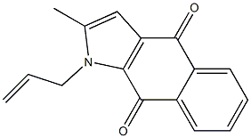 2-Methyl-1-(2-propenyl)-1H-benz[f]indole-4,9-dione Struktur