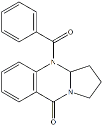 1,2,3,3a-Tetrahydro-4-benzoylpyrrolo[2,1-b]quinazolin-9(4H)-one Struktur