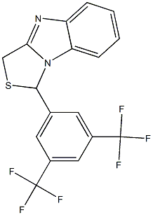 1-[3,5-Bis(trifluoromethyl)phenyl]-3H-thiazolo[3,4-a]benzimidazole Struktur