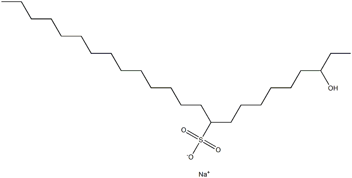 3-Hydroxytetracosane-10-sulfonic acid sodium salt Struktur