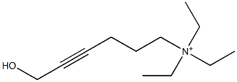 6-Hydroxy-N,N,N-triethyl-4-hexyn-1-aminium Struktur