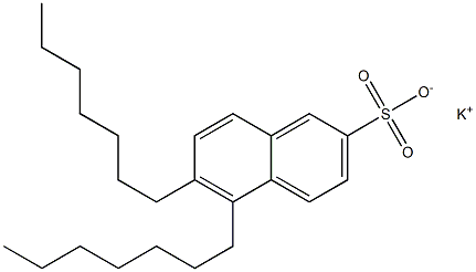 5,6-Diheptyl-2-naphthalenesulfonic acid potassium salt Struktur