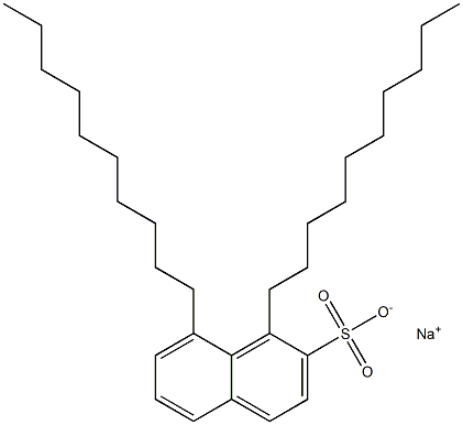 1,8-Didecyl-2-naphthalenesulfonic acid sodium salt Struktur