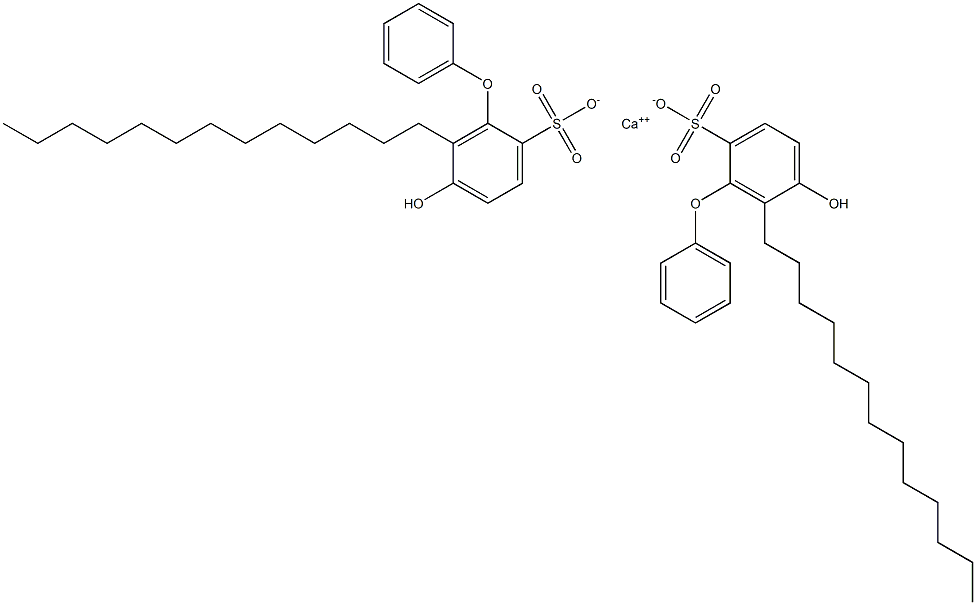 Bis(5-hydroxy-6-tridecyl[oxybisbenzene]-2-sulfonic acid)calcium salt Struktur