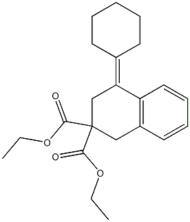 4-Cyclohexylidenetetralin-2,2-dicarboxylic acid diethyl ester Struktur